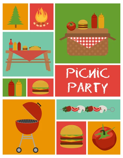 BBQ party — Stock Vector