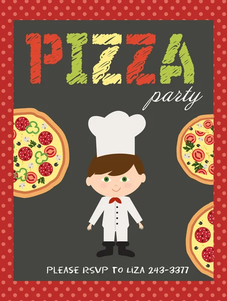 Pizza-Party — Stockvektor