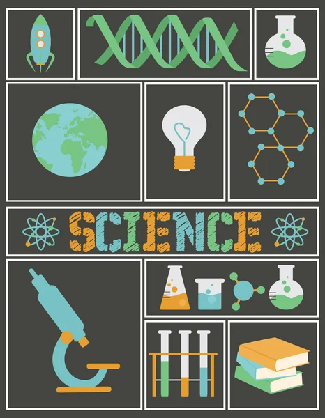 Set scientifico — Vettoriale Stock