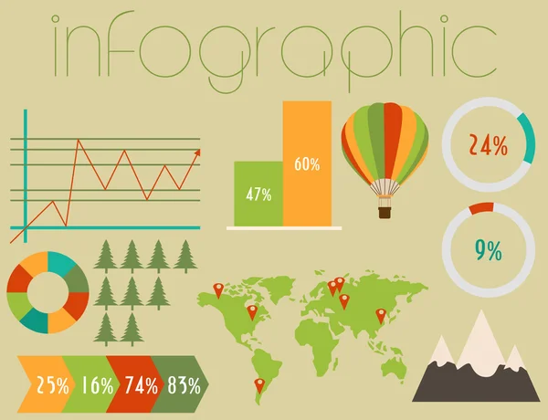 Infografica di viaggio — Vettoriale Stock