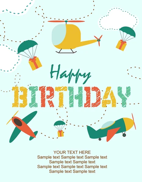 Tarjeta de cumpleaños feliz — Vector de stock