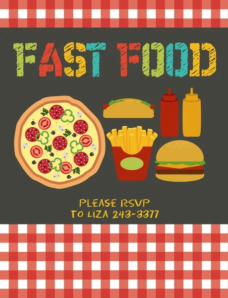 Fast Food — Stockvektor