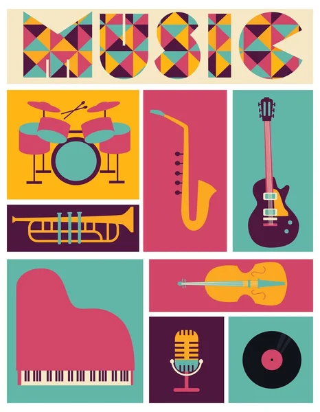 Music set — Stock Vector