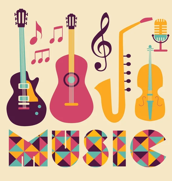 Conjunto de música — Vector de stock