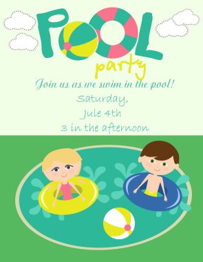 Havuz Partisi Davetiyesi