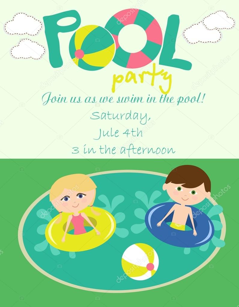 Pool party invitation