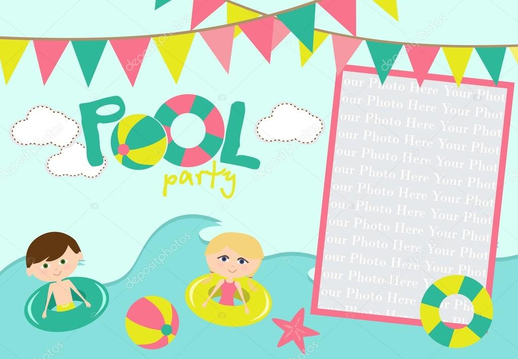 Pool party invitation