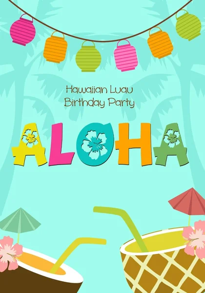 Fiesta de Aloha — Vector de stock