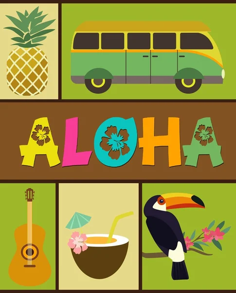 Fiesta de Aloha — Archivo Imágenes Vectoriales