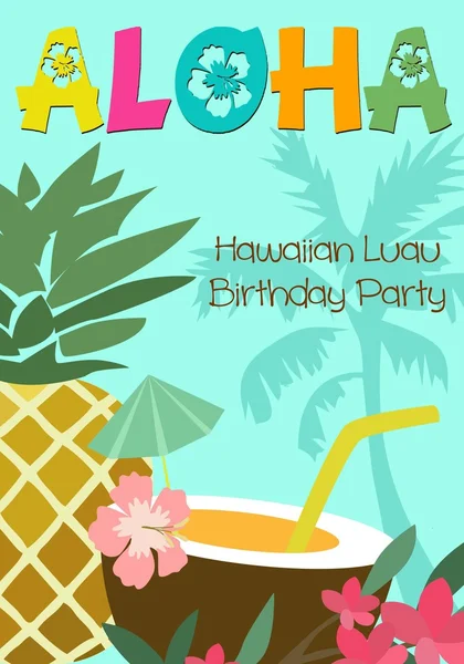 Fiesta de Aloha — Archivo Imágenes Vectoriales