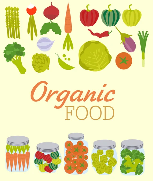 Organic food. American farm — Stock Vector