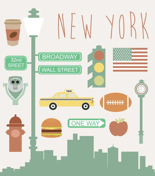 Amor Nova Iorque —  Vetores de Stock