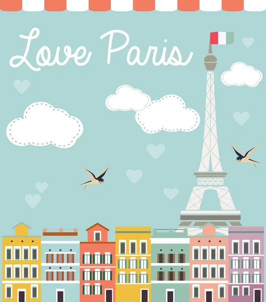 Love Paris — Stock Vector