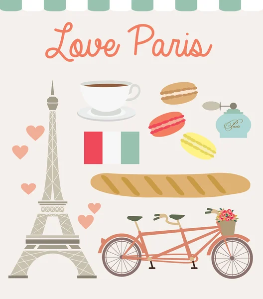 Love Paris — Stock Vector