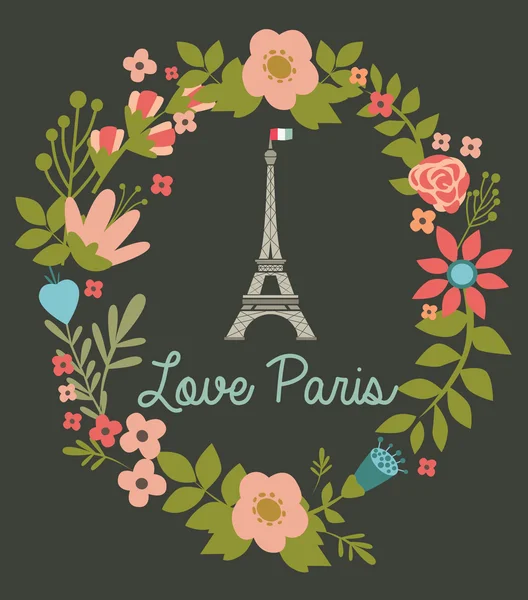 Cinta Paris - Stok Vektor