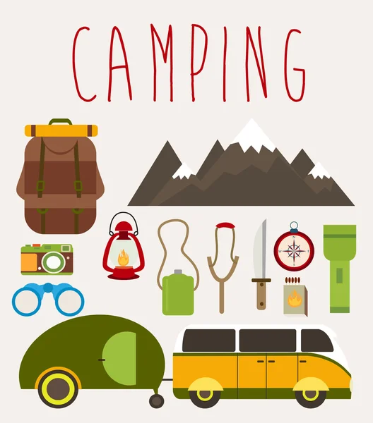 Camping — Stock Vector