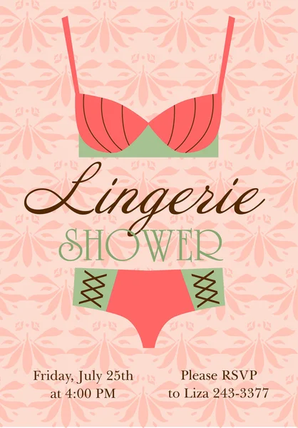 Lingerie shower — Stock Vector