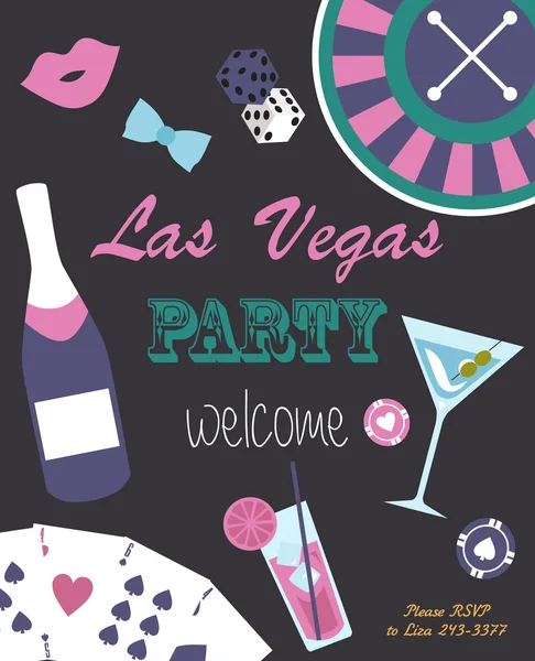 Las Vegas party — Wektor stockowy