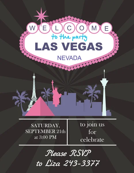 Las Vegas party — Stok Vektör