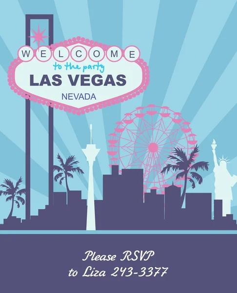 Las Vegas party — Stock Vector