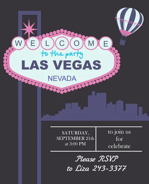 Las Vegas party — Stock Vector