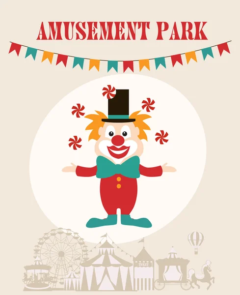 Amusement park party — Stockový vektor