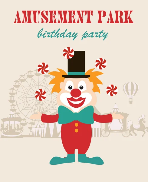 Amusement park party — 스톡 벡터