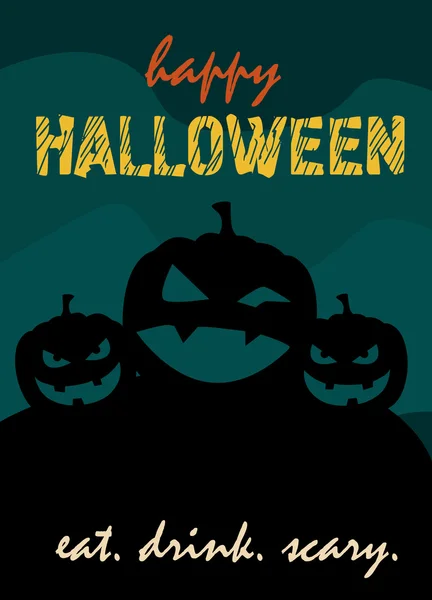 Carte Halloween — Image vectorielle