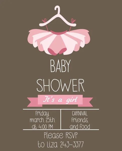 Cartão de chuveiro do bebê — Vetor de Stock