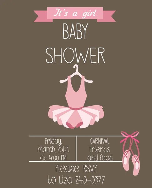 Carte de douche bébé — Image vectorielle