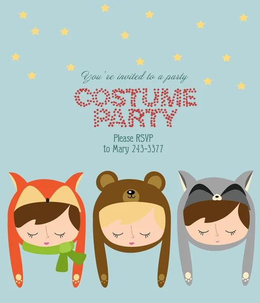 Christmas costume party — Stock Vector