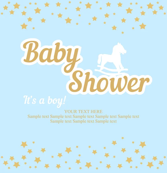 Tarjeta de invitación baby shower — Vector de stock