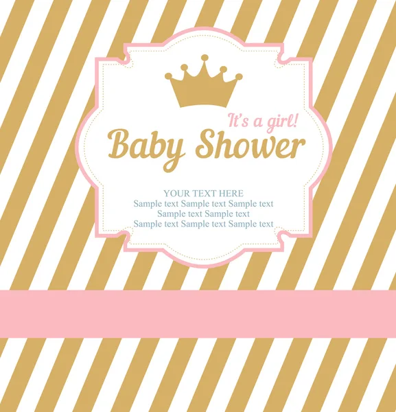 Tarjeta de invitación baby shower — Vector de stock