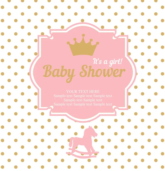 Tarjeta de invitación baby shower — Vector de stock