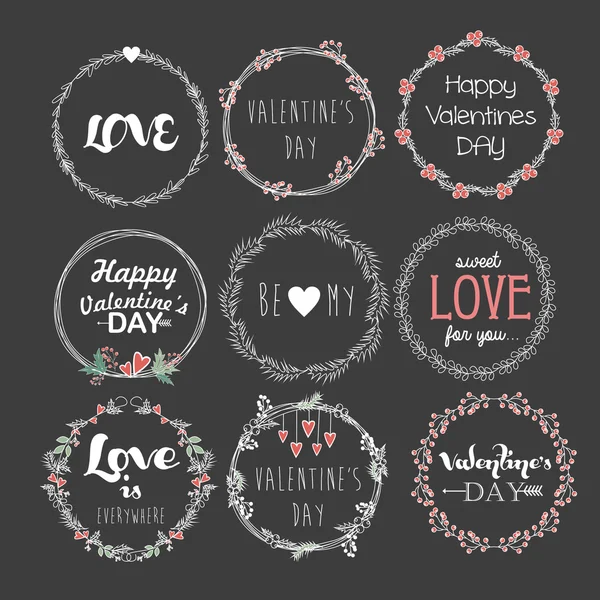 Set cornice San Valentino — Vettoriale Stock