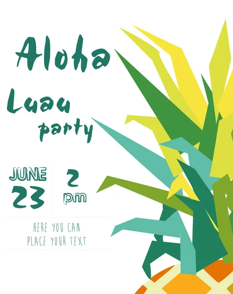 Aloha parti. Doğum günü partisi — Stok Vektör