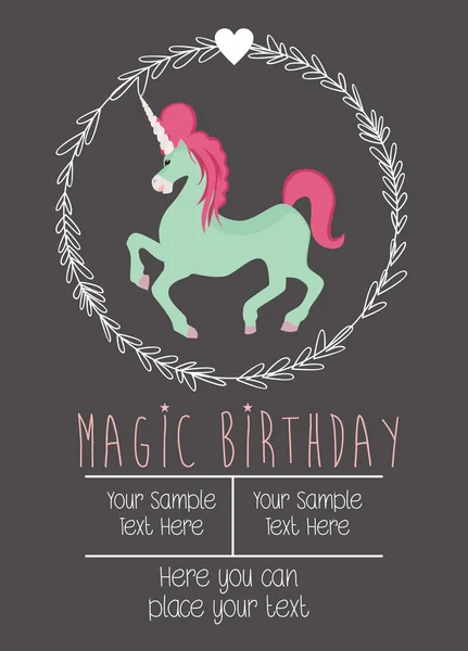 Magic Birthday card — Stock Vector