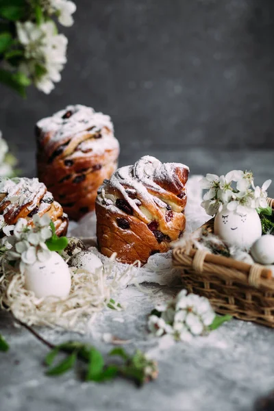 Пасхальный Торт Пасхальные Яйца — стоковое фото