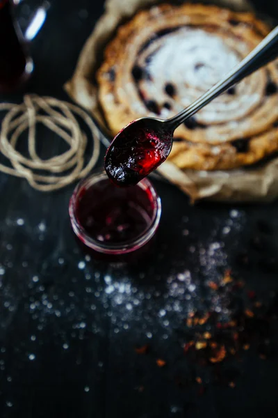 Pasta blackberry — Stok fotoğraf