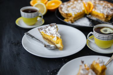 Limon ile gurme narenciye tart kurd