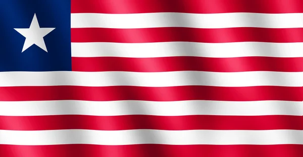 Flag of Liberia waving in the wind — Stock Photo, Image