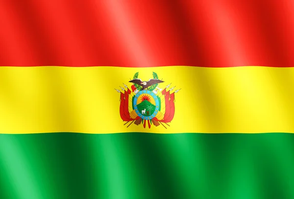 Flagga bolivia vajande i vinden — Stockfoto