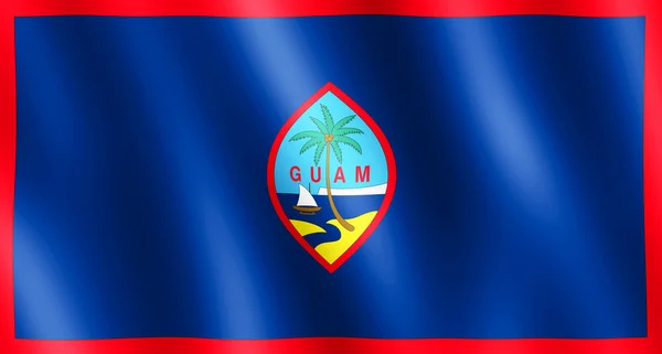 Bandeira de Guam acenando ao vento — Fotografia de Stock