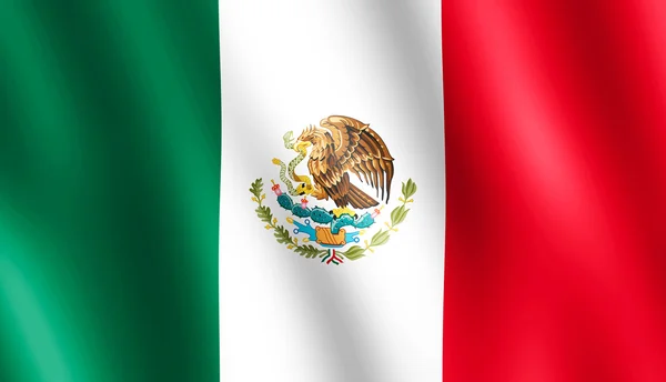 Bandiera del Messico sventola nel vento — Foto Stock