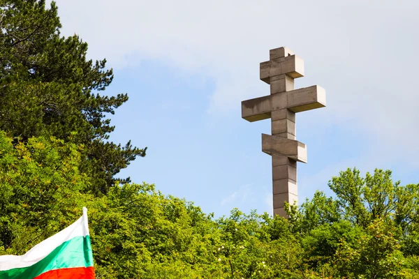 Monumentet på Okolchitza peak, Bulgarien - Stock-foto