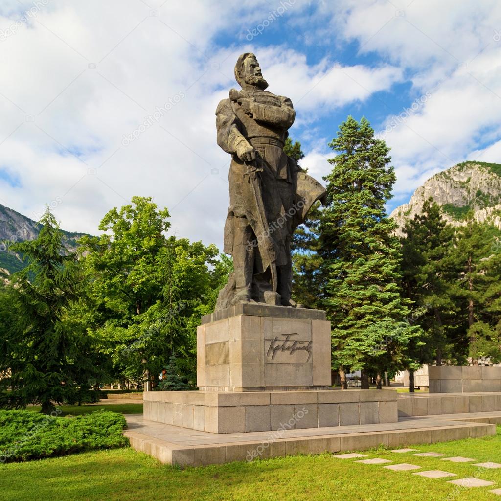 The monument of Bulgarian national hero Hristo Botev in Vratza