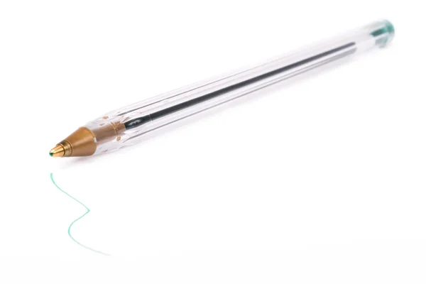 Plástico transparente caneta esferográfica — Fotografia de Stock