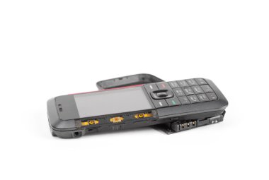 Kırık kirli cep telefonu 