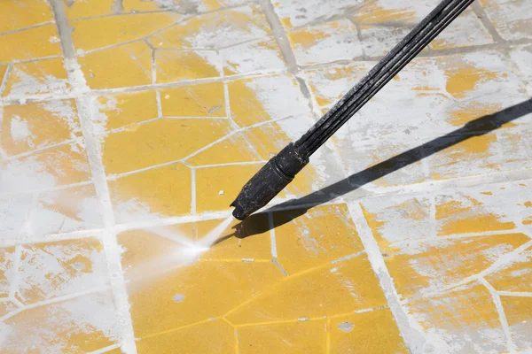 High pressure cleaning with water — Stock Photo, Image