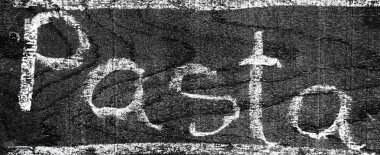 Handwritten inscription PASTA with chalk clipart